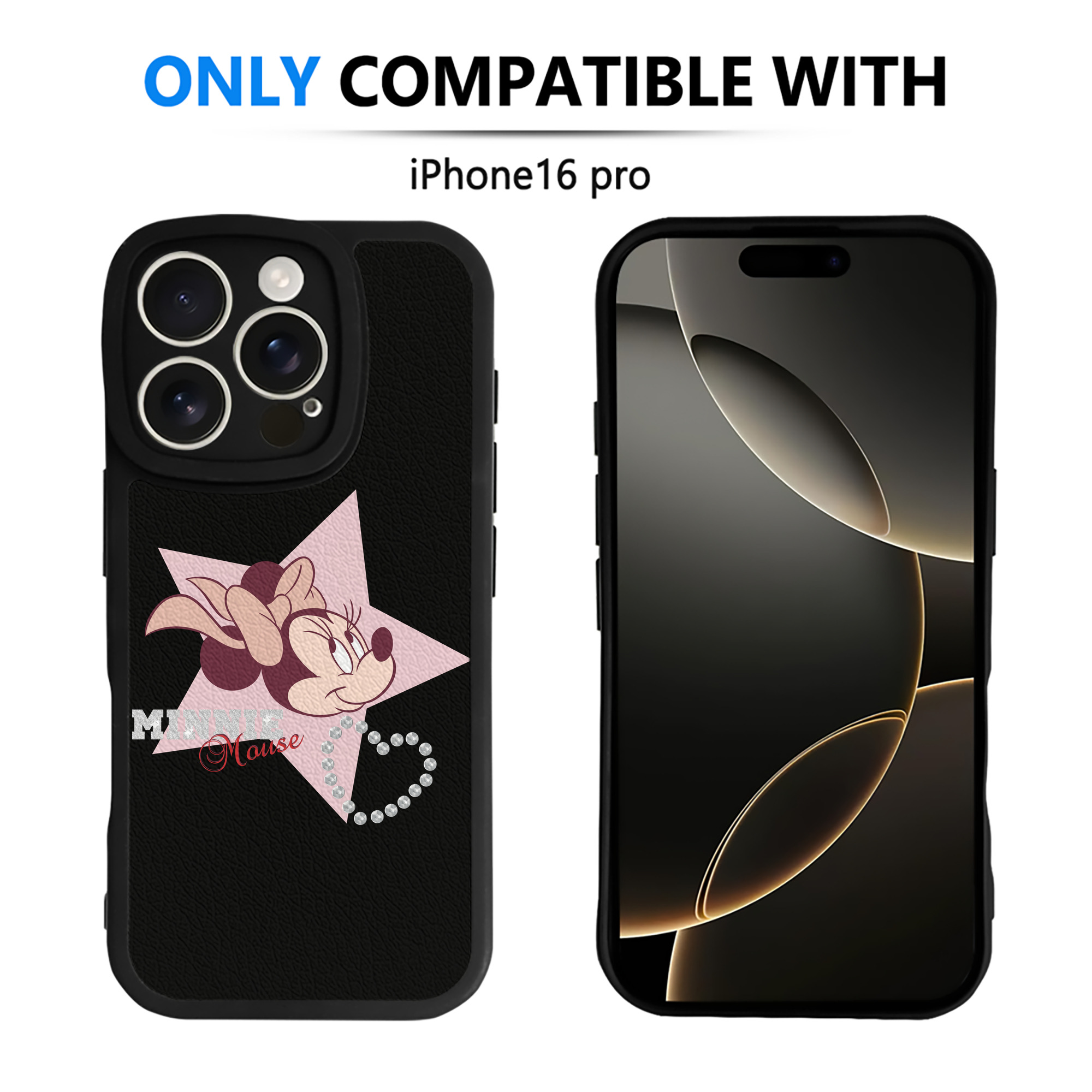 （画像用） ミッキーマウス Mickey Mouse 【iPhone 16シリーズ対応】シリコンスマホケース（レザー調） 材質：シリコン